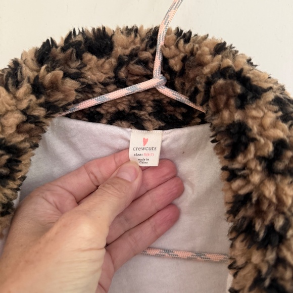 J.Crew Kids Crewcut Jacket in Leopard Sherpa size S (6-7) - Picture 3 of 8